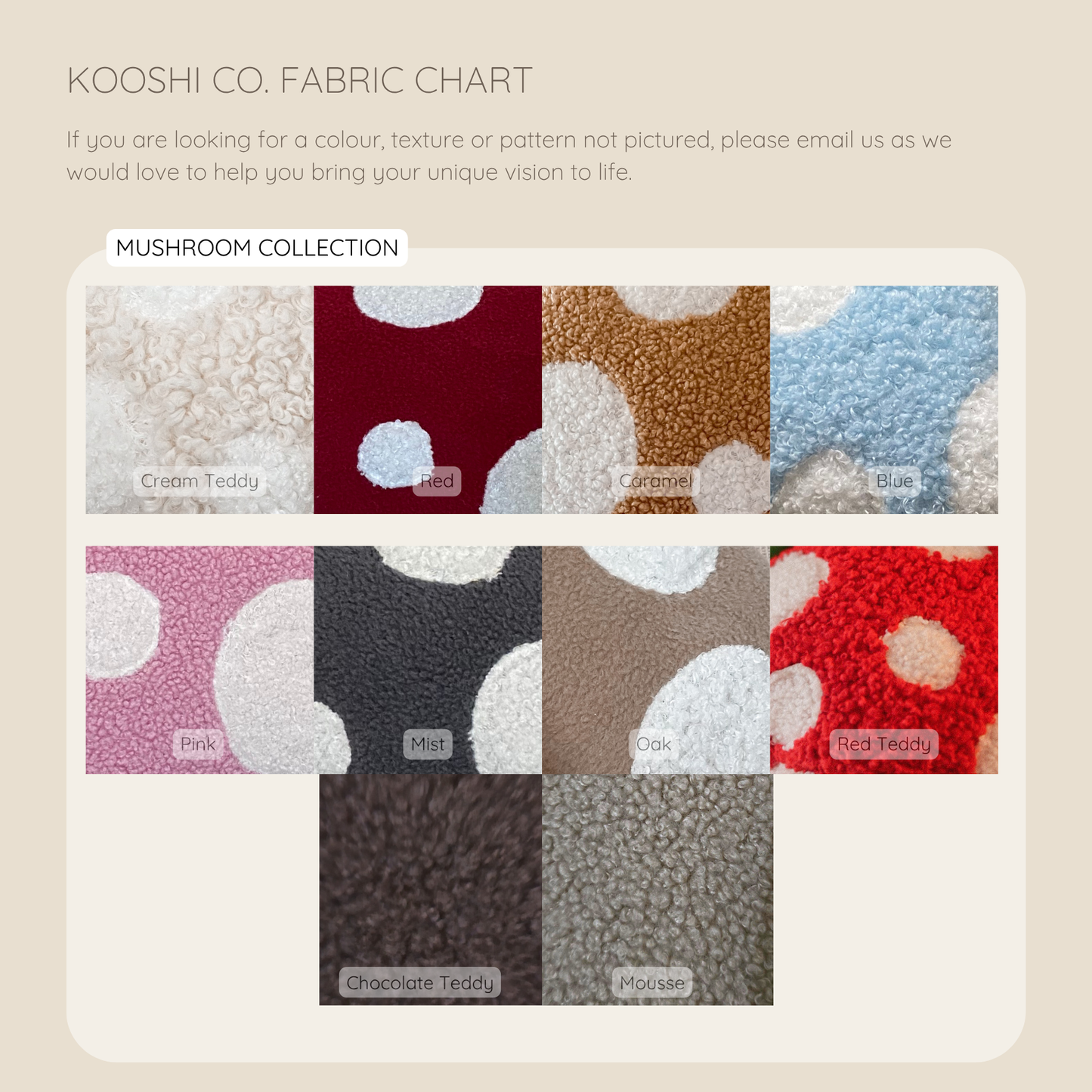 Mushroom Cushion (More Colours Available)