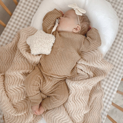Star neutral plush charm. Used as dummy holder with baby.