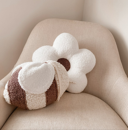 Bumble Bee Cushion with Flower on Nursery Chair