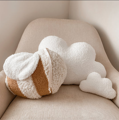 Bumble Bee Cushion with Cloud Cushion on Nursery Chair